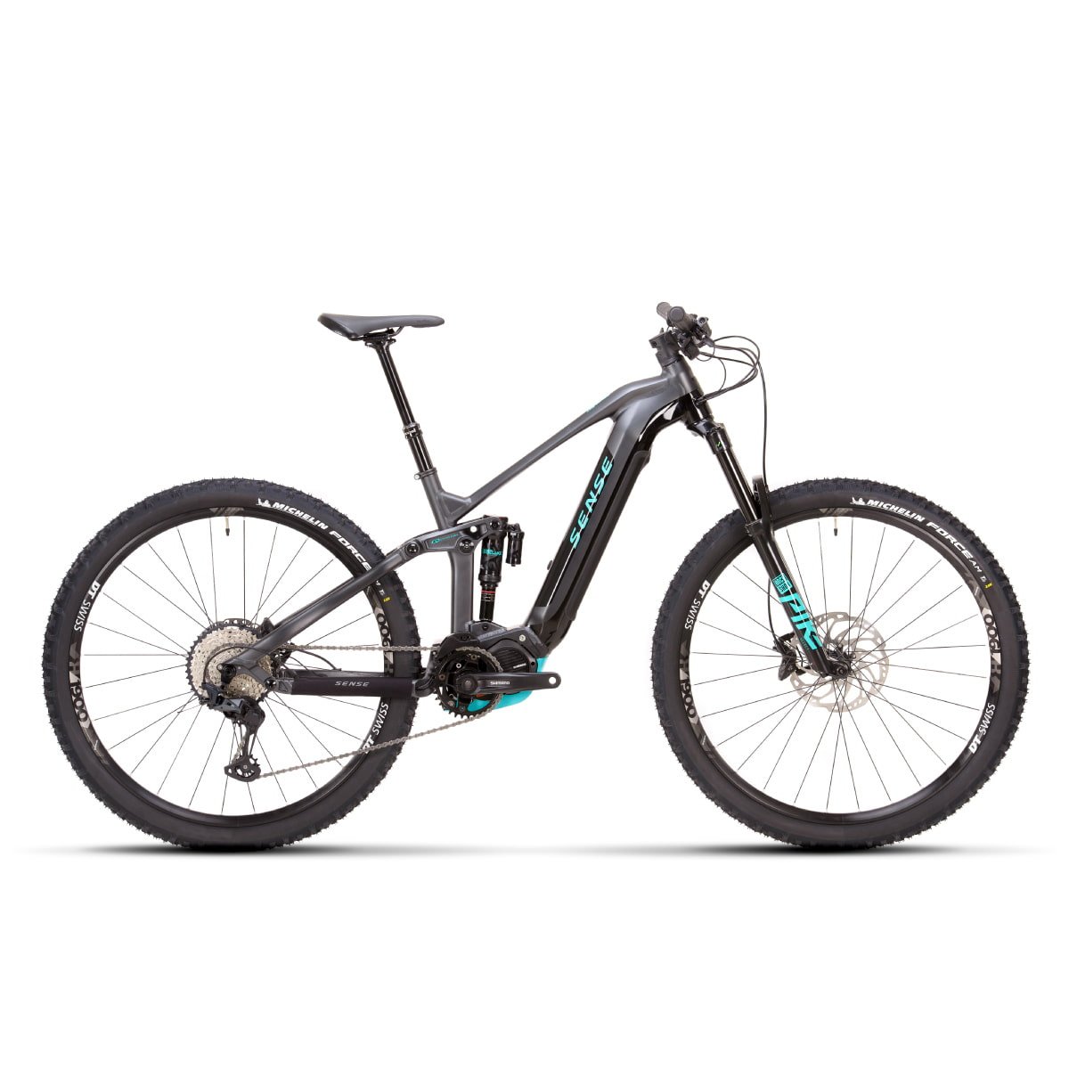 インパラ　58 59 トレイルマスター Sense Impulse E-trail Evo Cinza e Aqua - Dárien Bike Shop