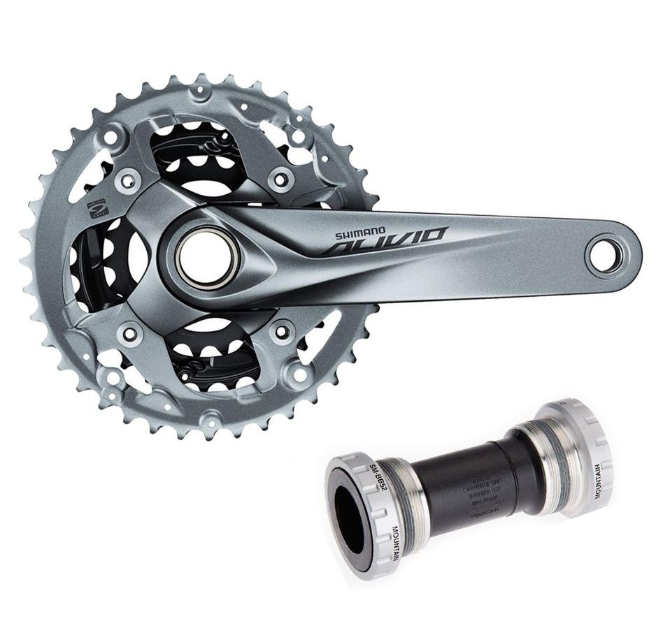 Pédalier VTT Shimano Alivio FC-MC10 Triple 24/34/42T - 170 Mm - Occasion Japon 1991