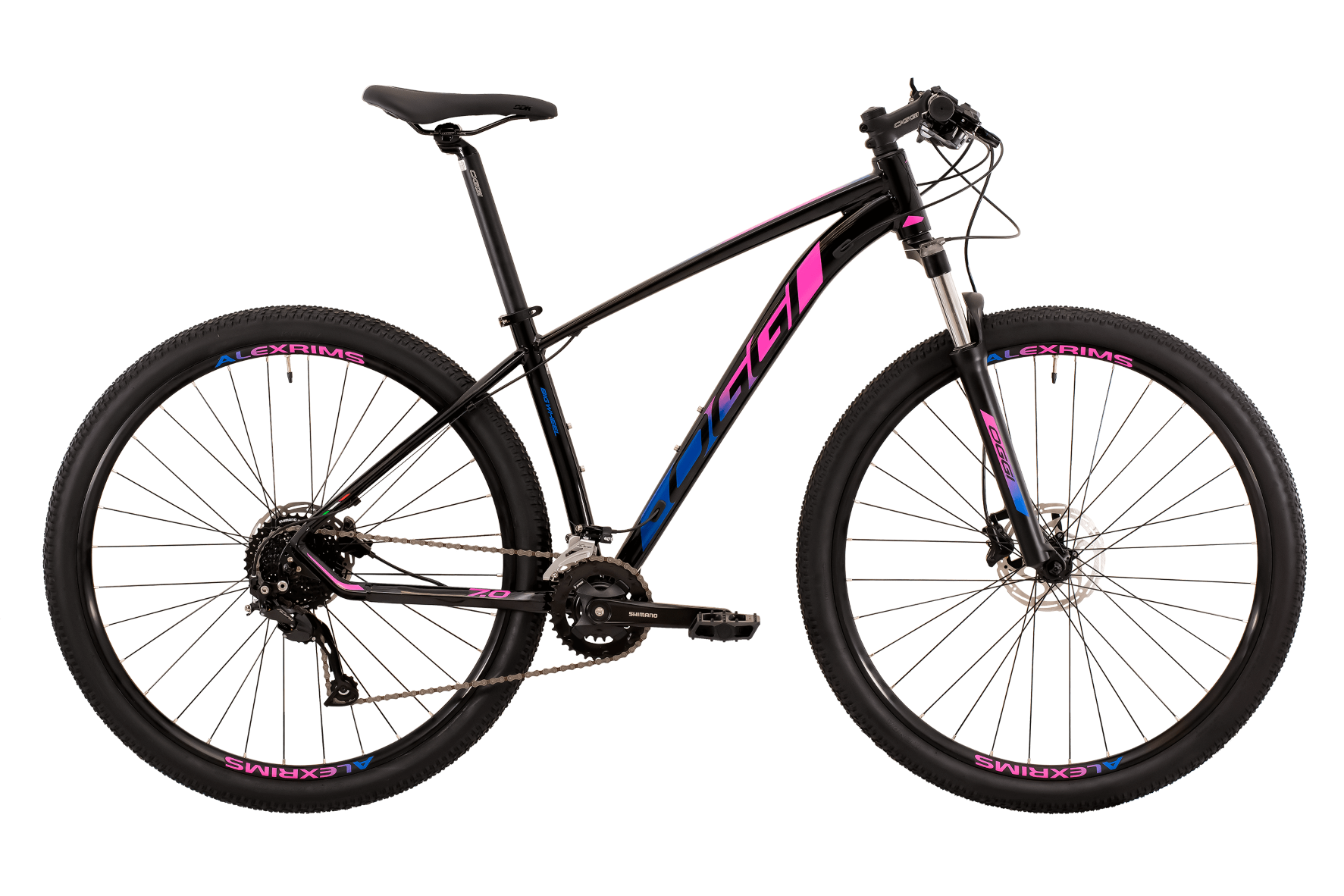 Oggi Big Wheel 7.0 Preto Azul e Pink - Dárien BIke Shop