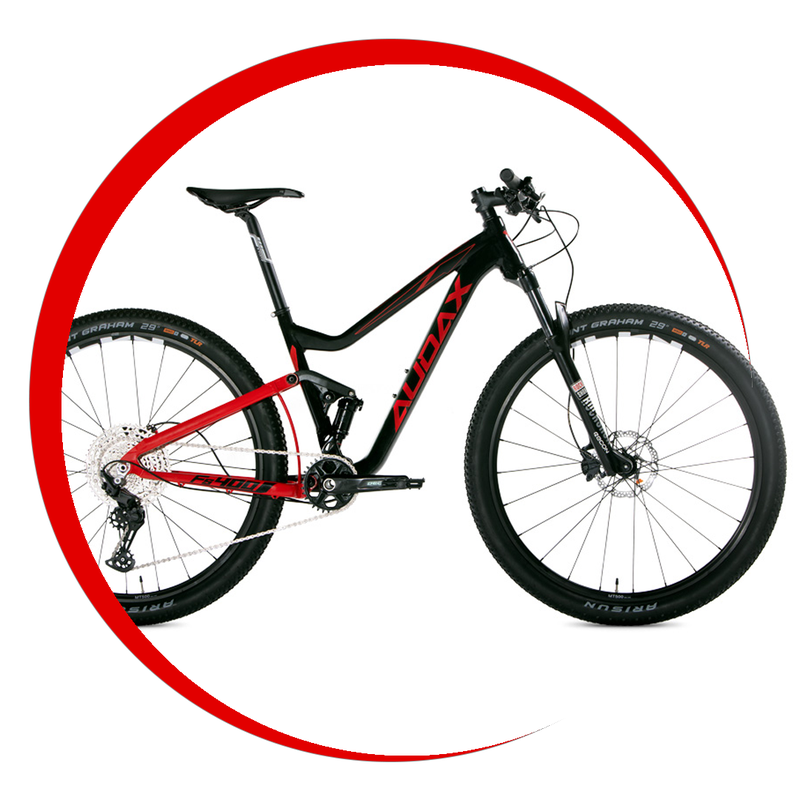 Audax FS400 Preto e Vermelho - Dárien BIke Shop